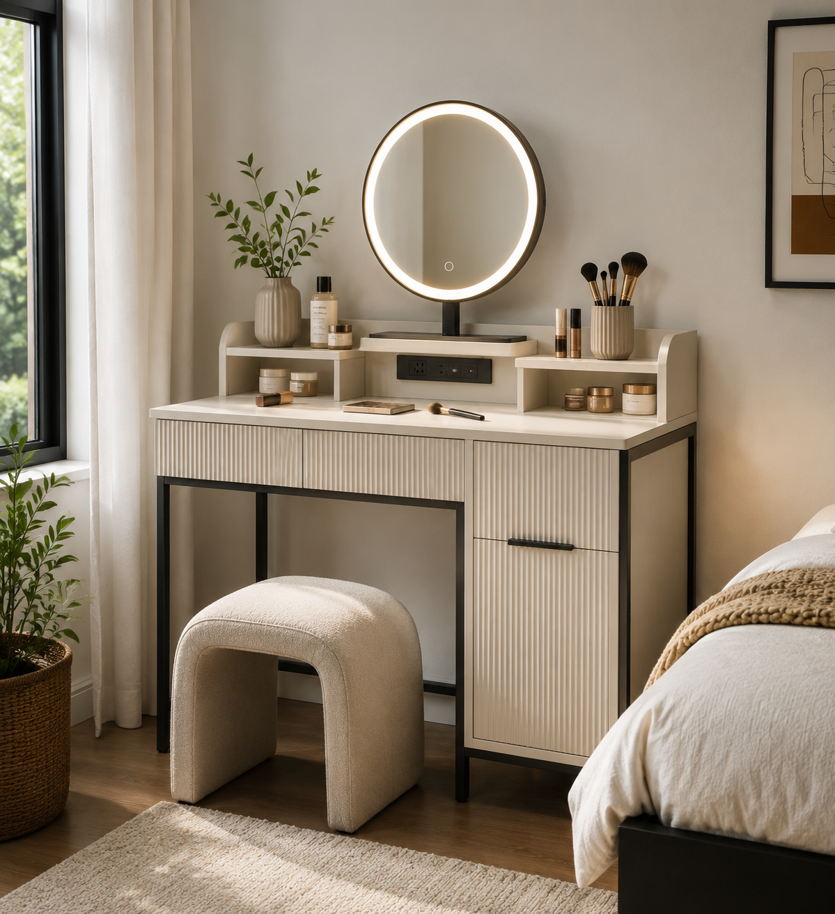 Marvelloq™ Willowline Compact Makeup Vanity Desk