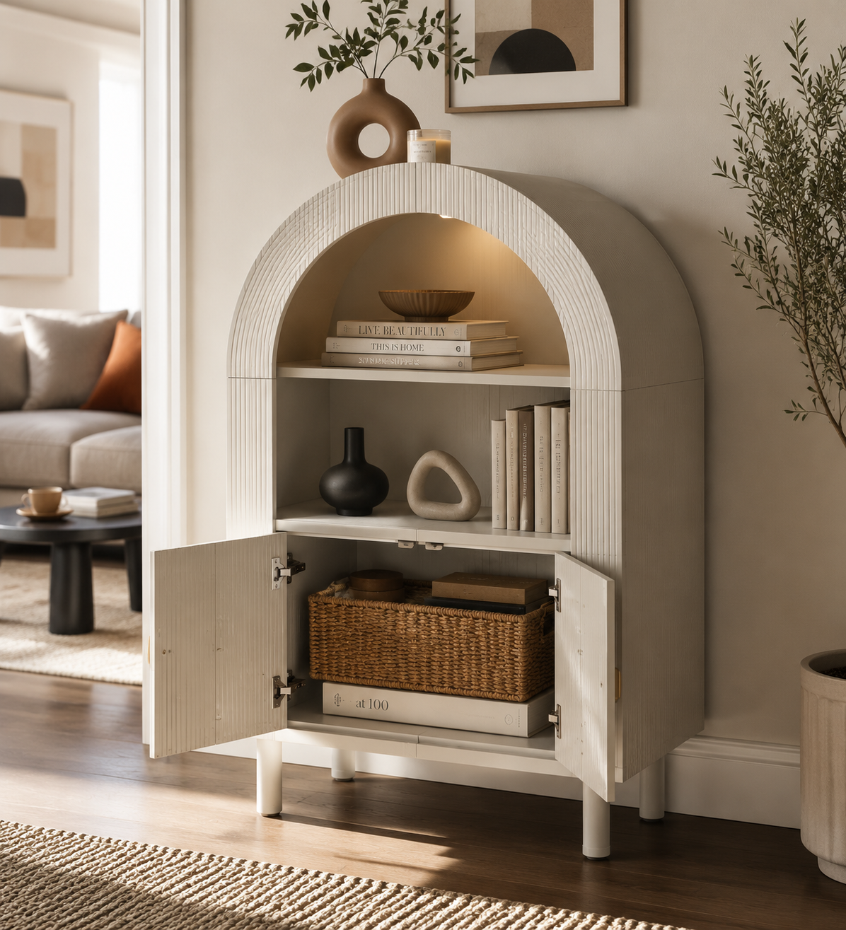 Marvelloq™ Celeste Arch Accent Storage Cabinet